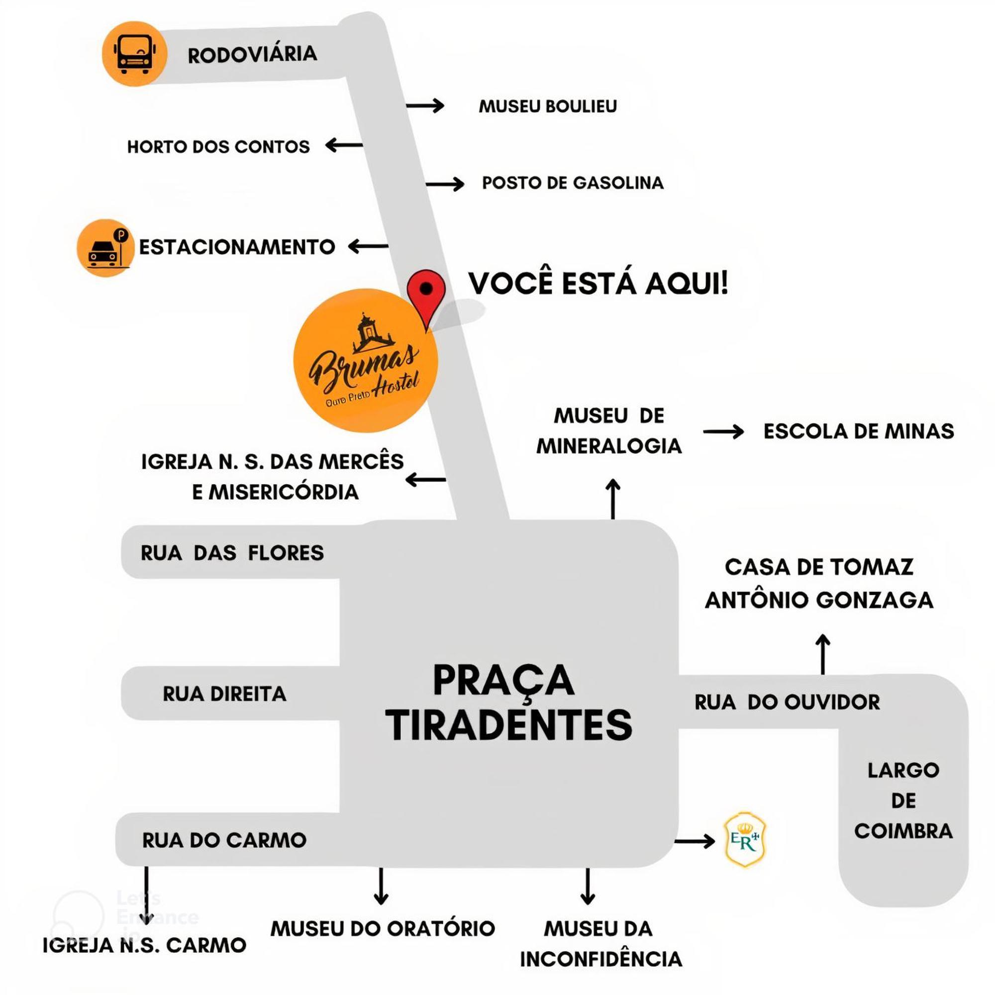 Brumas Ouro Preto Hostel E Pousada Bagian luar foto